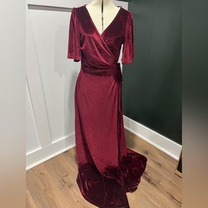 BALTIC BORN Velvet Wrap Dress